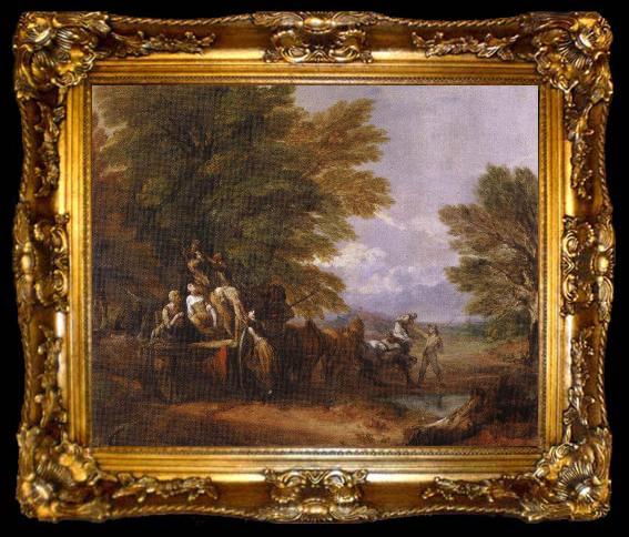 framed  Thomas Gainsborough the harvest wagon, ta009-2
