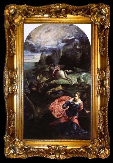 framed  Tintoretto st.george and the dragon, ta009-2