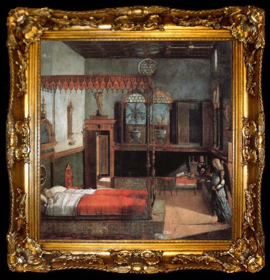 framed  Vittore Carpaccio dream of st.ursula, ta009-2