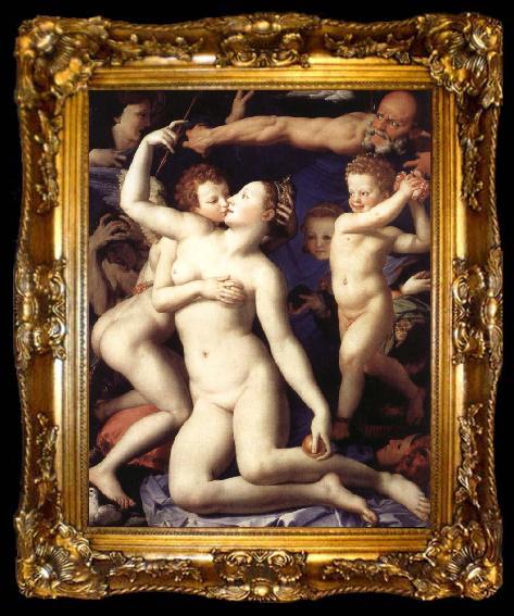 framed  Agnolo Bronzino Venus and Cupid, ta009-2