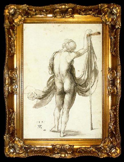 framed  Albrecht Durer Female Nude from Behind, ta009-2