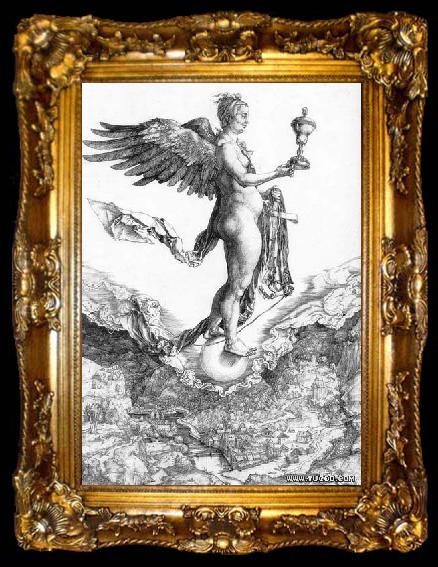 framed  Albrecht Durer Nemesis or Good Fortune, ta009-2