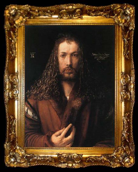 framed  Albrecht Durer Self-Portrait in a Fur-Collared Robe, ta009-2