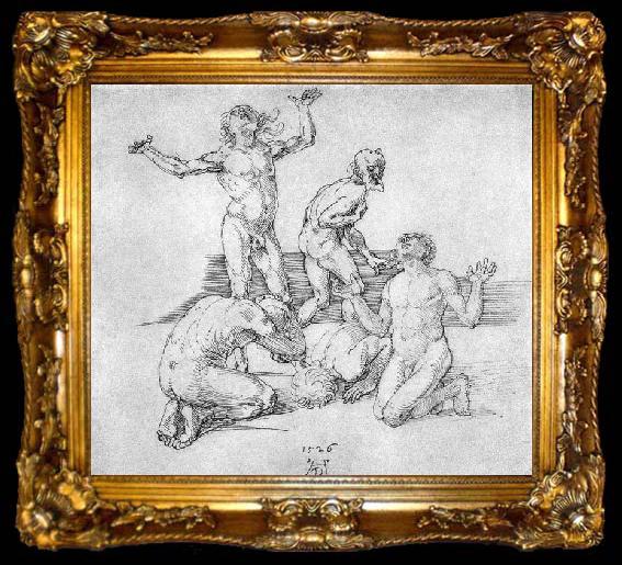 framed  Albrecht Durer Five Male Nudes, ta009-2