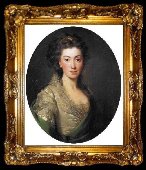 framed  Alexander Roslin Princess Izabela Czartoryska, nee Fleming,, ta009-2