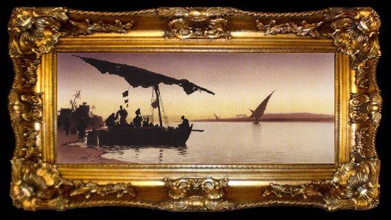 framed  Alexandre N. Roussoff On the Nile., ta009-2