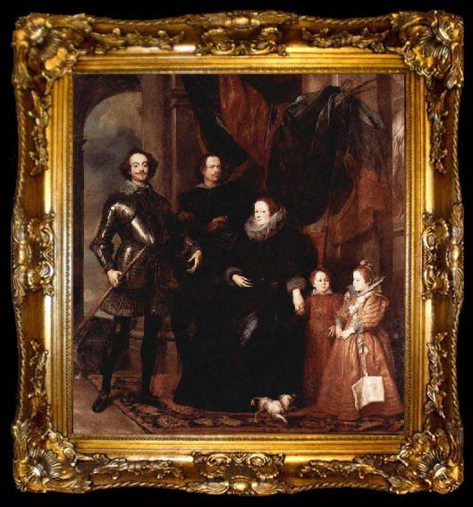 framed  Anthony Van Dyck Genoan hauteur from the Lomelli family,, ta009-2