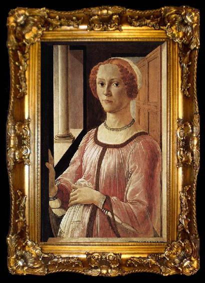 framed  BOTTICELLI, Sandro Portrait of a Lady, ta009-2