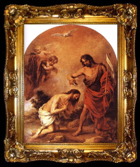 framed  Bartolome Esteban Murillo Baptism of Jesus, ta009-2