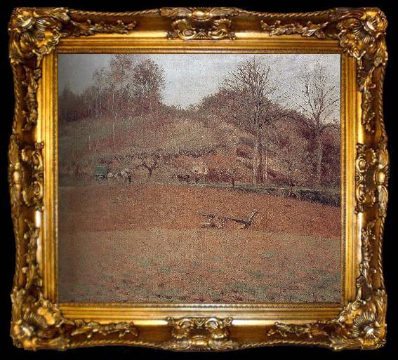 framed  Camille Pissarro fields, ta009-2