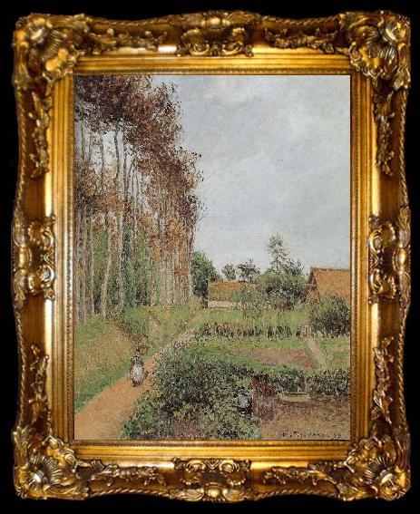 framed  Camille Pissarro farms, ta009-2