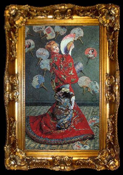framed  Claude Monet Madame Monet in a Japanese Costume,, ta009-2
