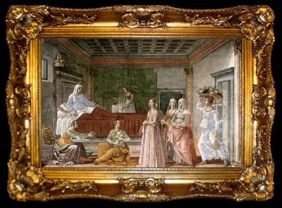 framed  Domenico Ghirlandaio Birth of St John the Baptist, ta009-2