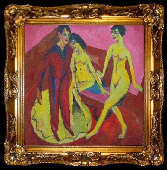 framed  Ernst Ludwig Kirchner Dance School,, ta009-2