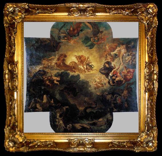 framed  Eugene Delacroix Apollo Vanquishing the Python, ta009-2