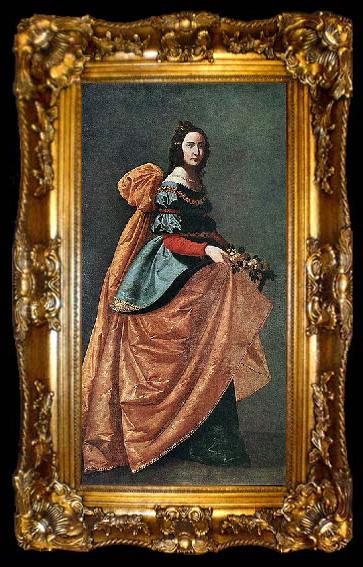 framed  Francisco de Zurbaran Santa Isabel de Portugal, ta009-2