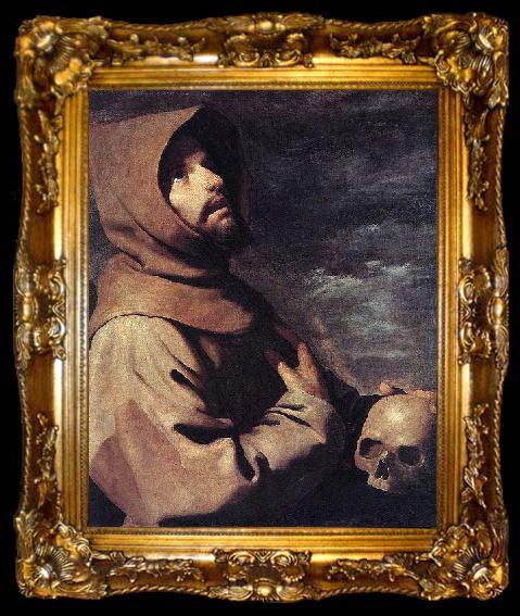 framed  Francisco de Zurbaran St Francis, ta009-2