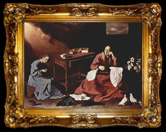 framed  Francisco de Zurbaran Christ and the Virgin in the House at Nazareth,, ta009-2