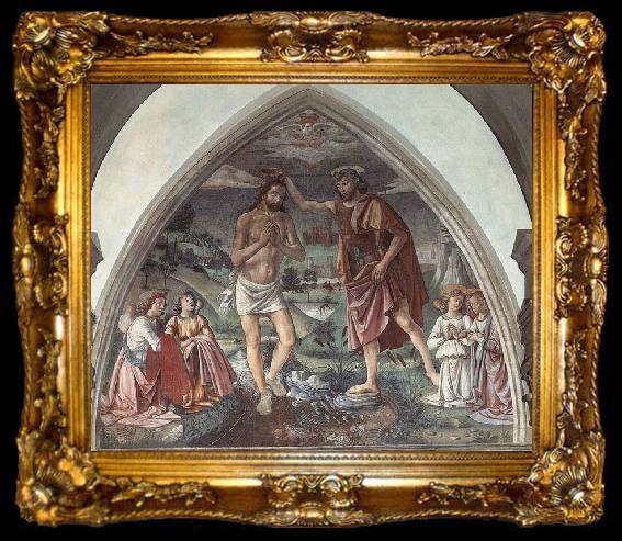 framed  GHIRLANDAIO, Domenico Baptism of Christ, ta009-2