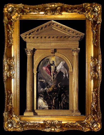 framed  GRECO, El The Resurrection, ta009-2