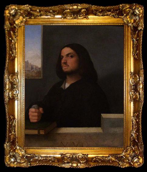 framed  Giorgione Portrait of a Venetian Gentleman, ta009-2
