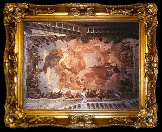 framed  Giovanni Battista Tiepolo Apollo and the Continents, ta009-2