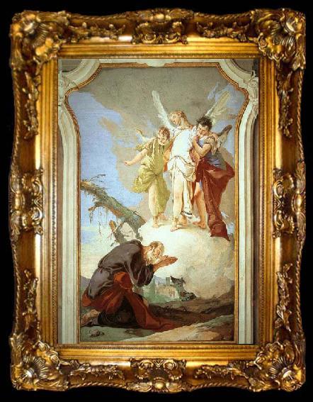 framed  Giovanni Battista Tiepolo The Three Angels Appearing to Abraham, ta009-2