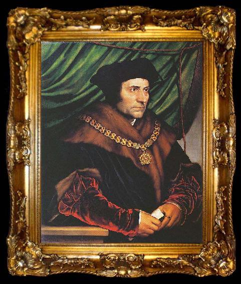 framed  Hans holbein the younger Portrait of Sir Thomas More,, ta009-2