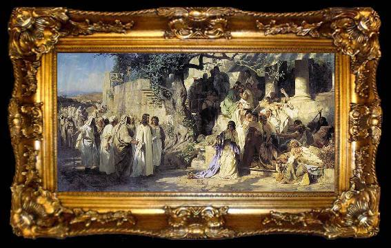 framed  Henryk Siemiradzki Christ and Sinner,, ta009-2