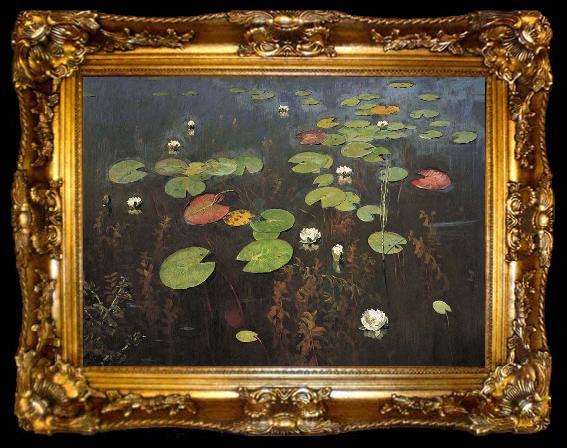 framed  Isaac Levitan Water lilies, ta009-2
