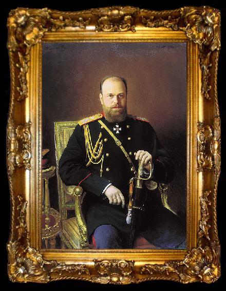 framed  Ivan Kramskoi Alexander III, ta009-2