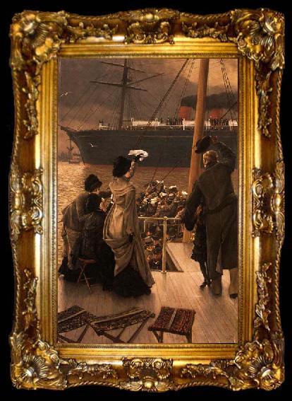framed  James Tissot Goodbye, on the Mersey,, ta009-2