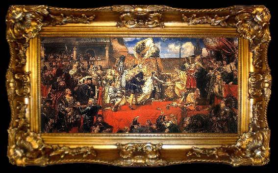 framed  Jan Matejko The Prussian Tribute, ta009-2