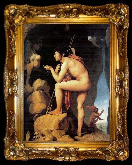 framed  Jean Auguste Dominique Ingres Oedipus and the Sphinx, ta009-2