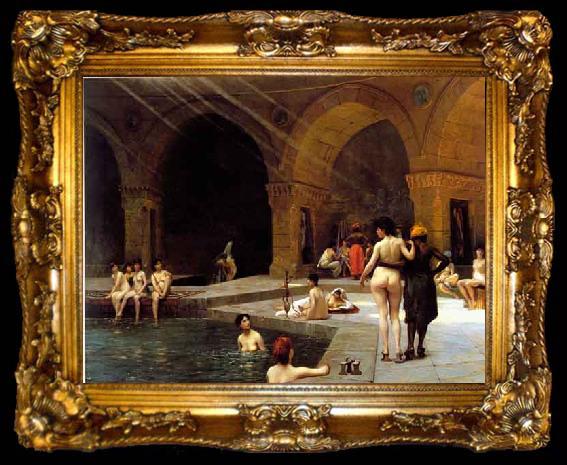 framed  Jean-Leon Gerome Harem baths, ta009-2
