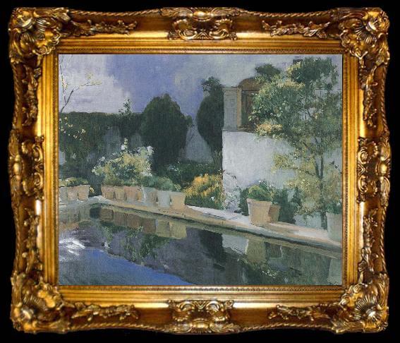 framed  Joaquin Sorolla Palace of pond, ta009-2