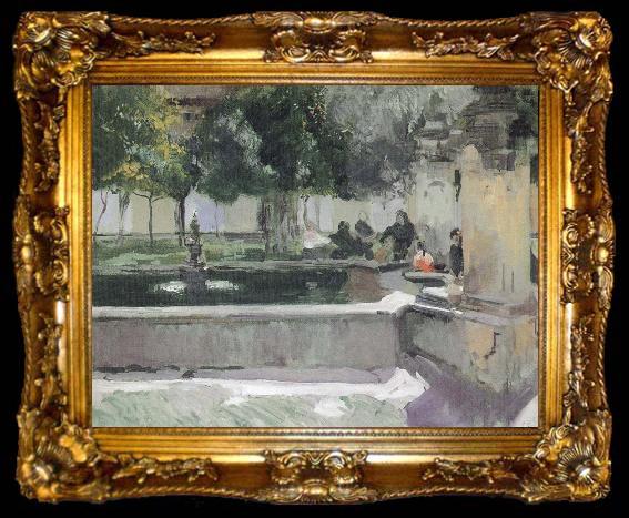 framed  Joaquin Sorolla Pool, ta009-2