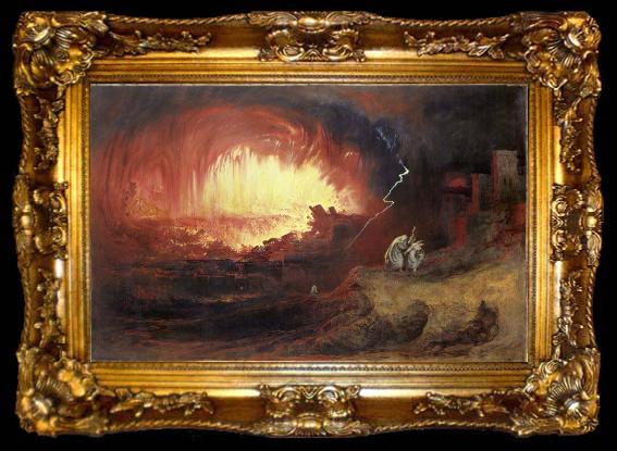 framed  John Martin The Destruction of Sodom and Gomorrah,, ta009-2
