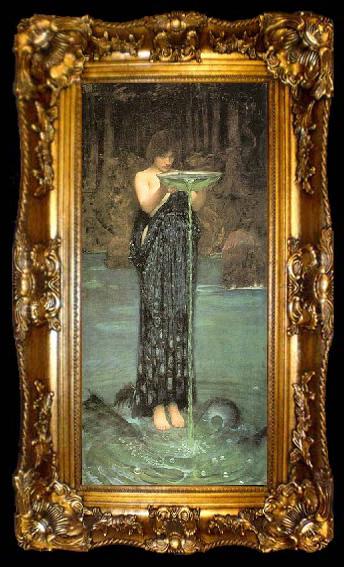 framed  John William Waterhouse Circe Invidiosa, ta009-2