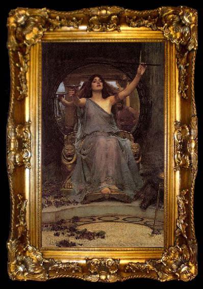 framed  John William Waterhouse Circe Offering the Cup to Odysseus, ta009-2