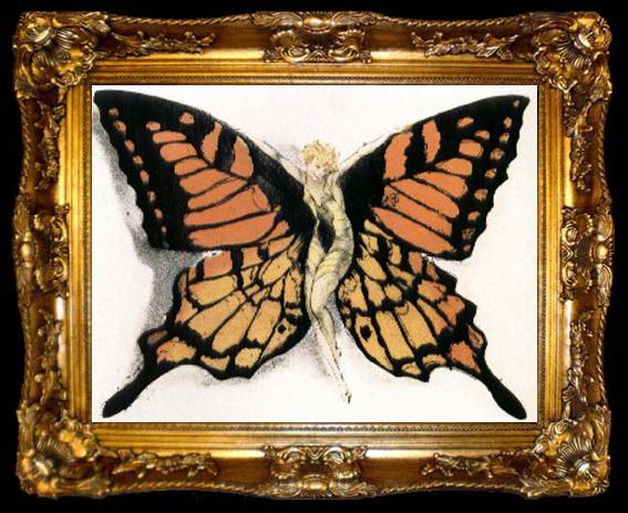framed  Louis Lcart Butterfly wings, ta009-2