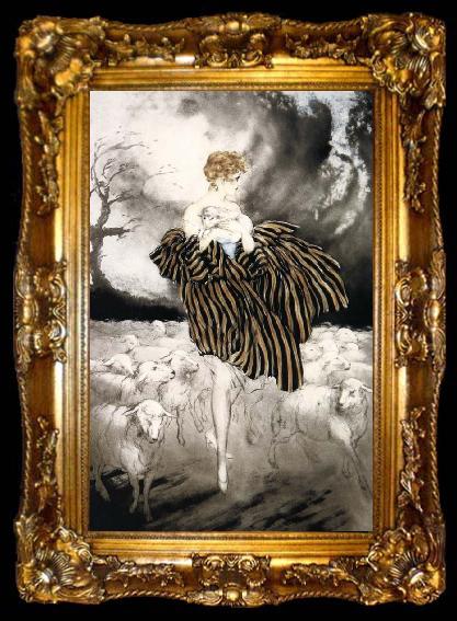 framed  Louis Lcart The Lost Lamb, ta009-2