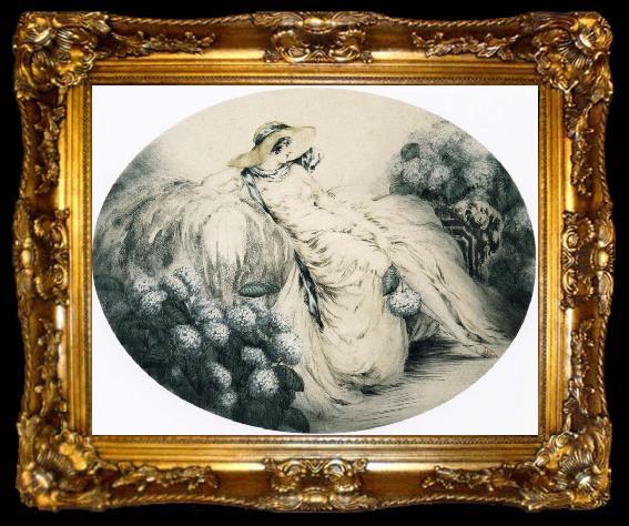 framed  Louis Lcart Hydrangea, ta009-2