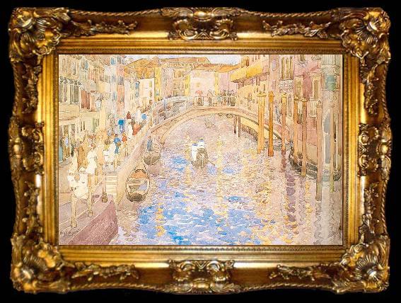 framed  Maurice Prendergast Venetian Canal Scene, ta009-2