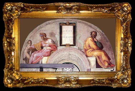 framed  Michelangelo Buonarroti Azor  Zadok, ta009-2