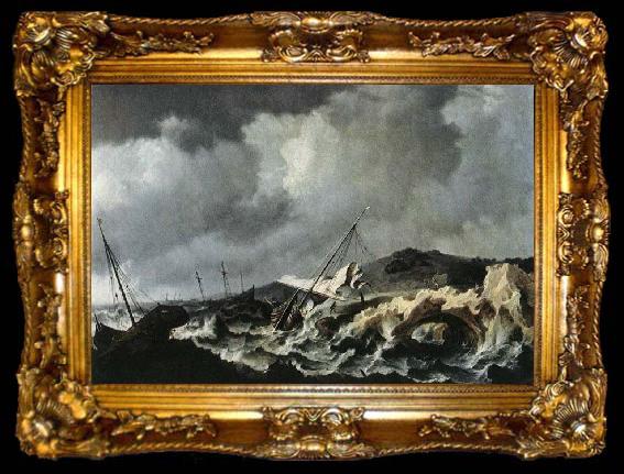 framed  PEETERS, Bonaventura the Elder Storm on the Sea, ta009-2