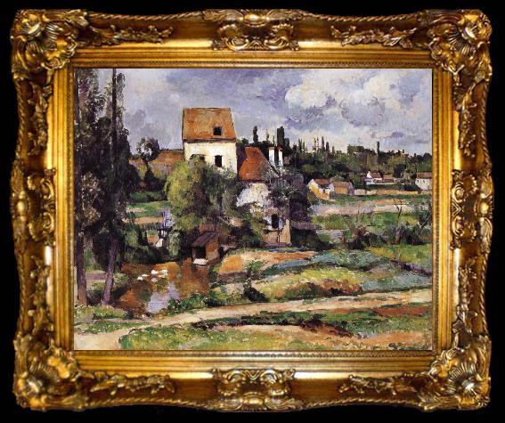 framed  Paul Cezanne Pang Schwarz map of the mill, ta009-2