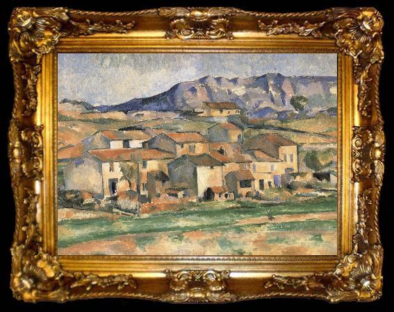 framed  Paul Cezanne near the village garden, ta009-2
