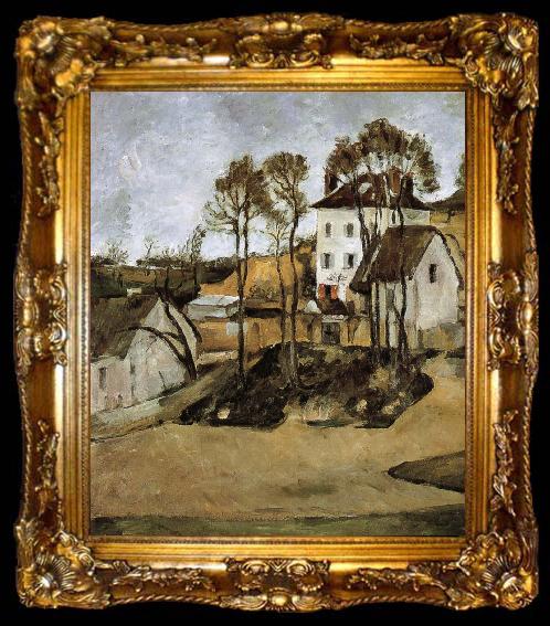 framed  Paul Cezanne doctor s house, ta009-2