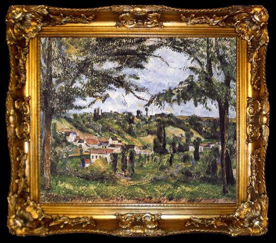 framed  Paul Cezanne village scenery, ta009-2